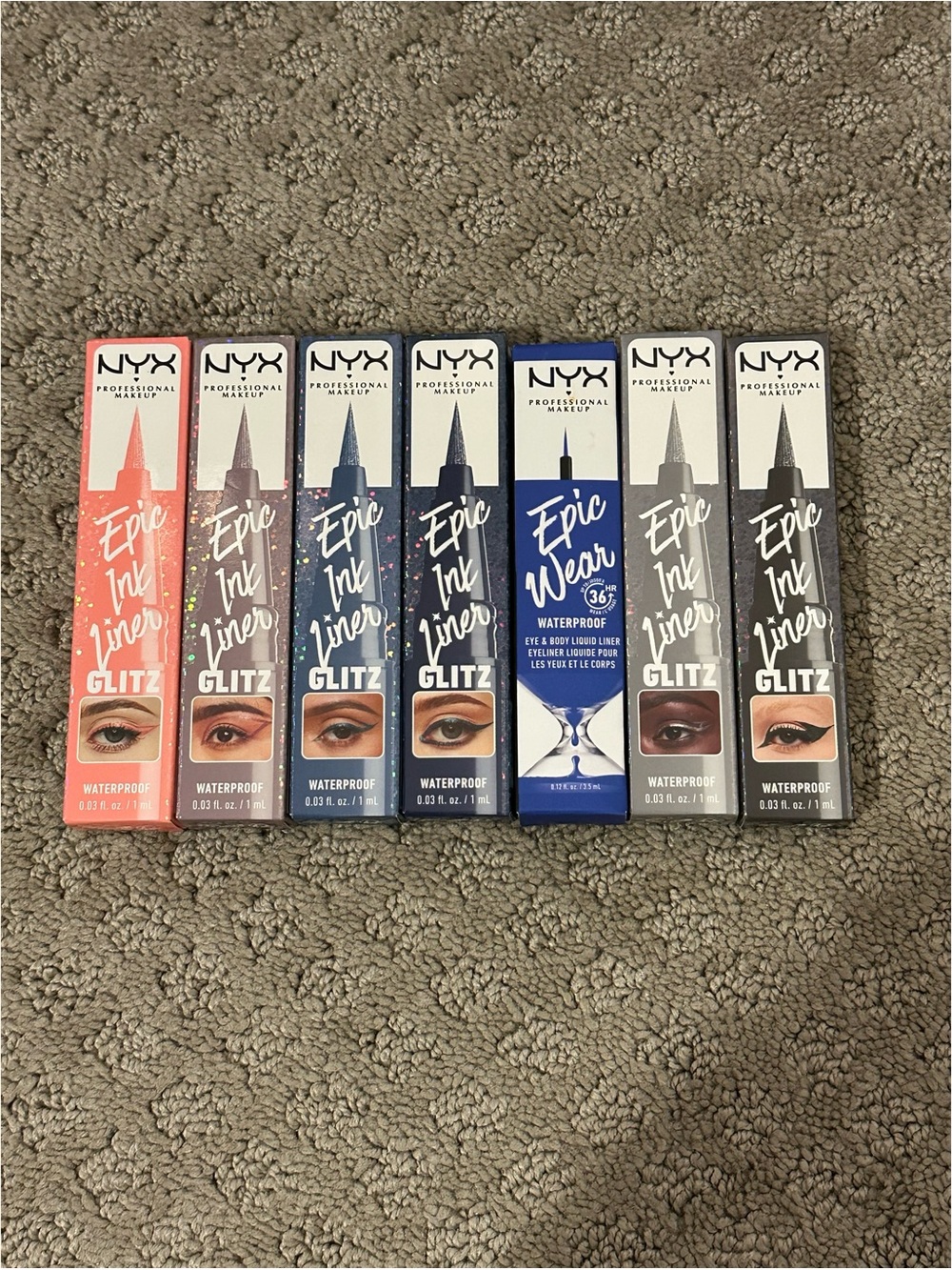 BRAND NEW NYX Makeup Epic Ink Liner Glitz Collection + Epic Wear Sapphire Bundle